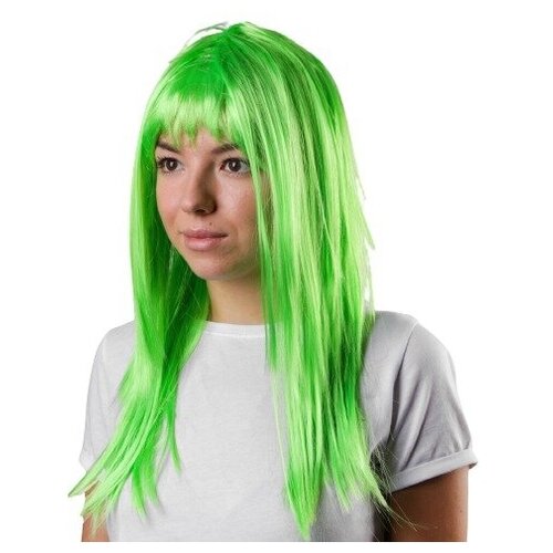 Карнавальный парик Красотка, цвет зелёный