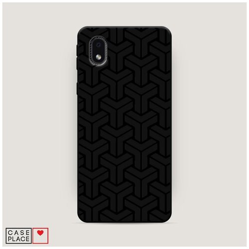 фото Чехол силиконовый матовый samsung galaxy a01 core сплетение черное case place