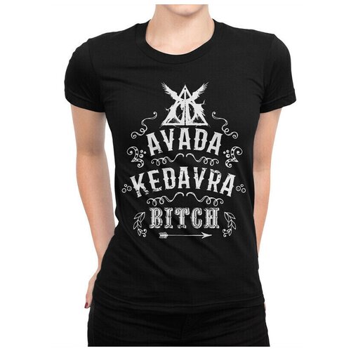 Футболка DreamShirts Avada Kedavra Bitch Женская черная 3XL