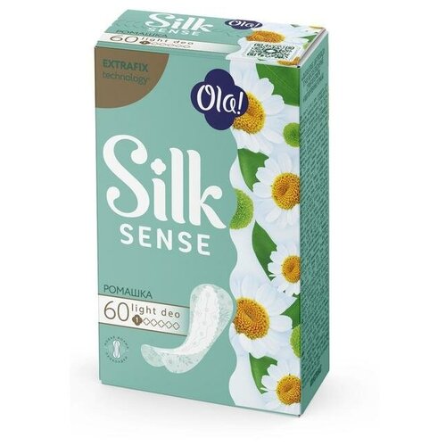 Прокладки ежедневные тонкие Ola! Silk Sense Light ромашка, 60 шт.