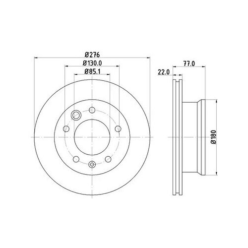 8DD355111001 HELLA Диск тормозной