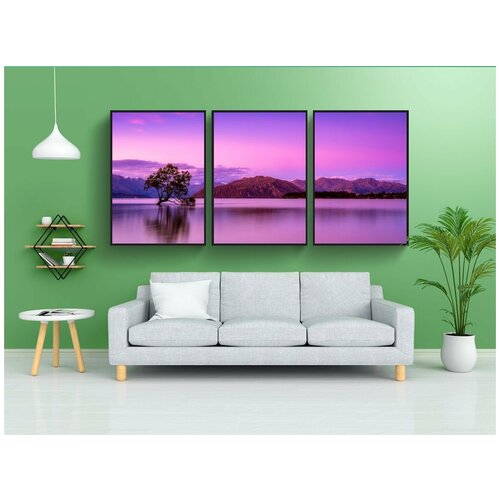 фото Набор модулных постеров для интерьера "новая зеландия, небо, облака" 60x90 см. в тубусе, без рамки lotsprints