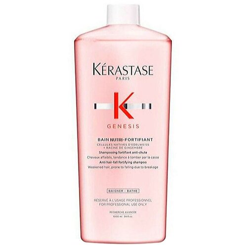Купить Kerastase Genesis Nutri-Fortifiant - Укрепляющий шампунь-ванна для сухих ослабленных и склонных к выпадению волос 1000 мл