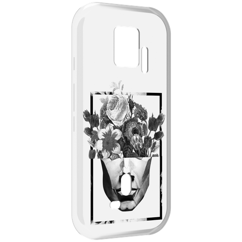 Чехол MyPads черно белая ваза в абстракции для ZTE Nubia Red Magic 7S Pro задняя-панель-накладка-бампер