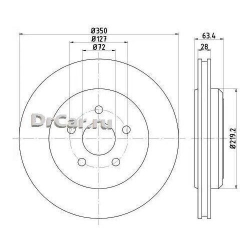 фото Textar диск тормозной jeep grand cherokee 12-14 с покрытием pro