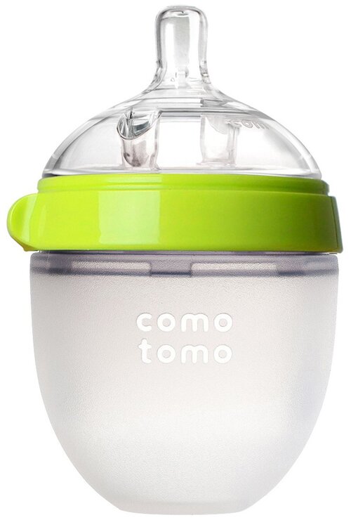 Comotomo Бутылочка Natural-Feel Baby Bottle, 150 мл, с рождения, зеленый