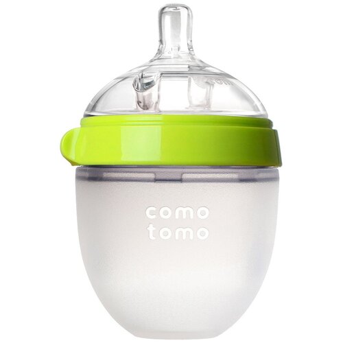 Comotomo Бутылочка Natural-Feel Baby Bottle, 150 мл, с рождения, зеленый