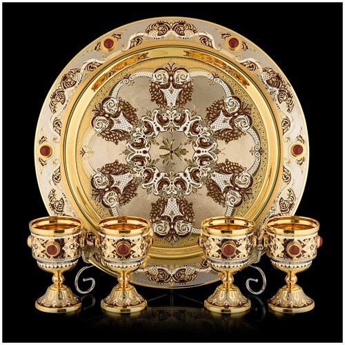 фото Питейный набор с чарками на 4 персоны. златоуст русь великая