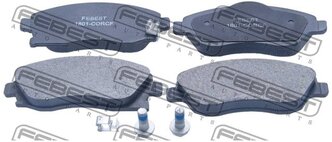 Дисковые тормозные колодки передние FEBEST 1801-CORCF для Opel Corsa, Opel Meriva, Opel Tigra (4 шт.)