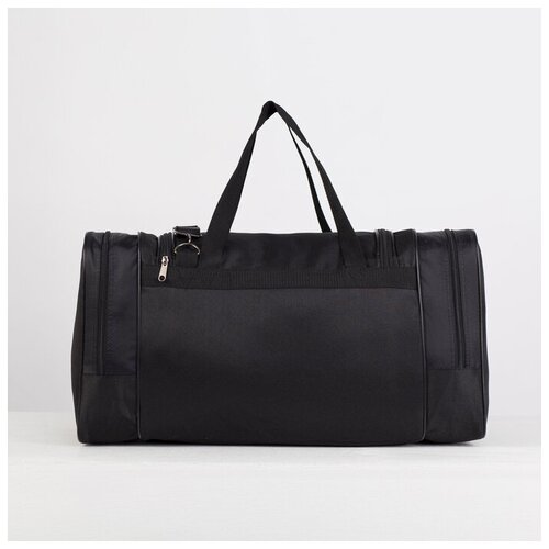 фото Сумка спортивная, 3 отдела на молниях, наружный карман, цвет чёрный luris