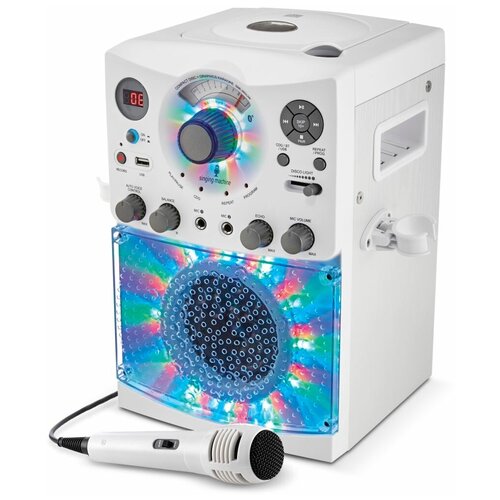 Караоке система Singing Machine с LED Disco подсветкой цвет белый Bluetooth USB CDG SML385UW 718300₽