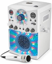 Караоке система Singing Machine с LED Disco подсветкой цвет белый Bluetooth USB CD+G SML385UW
