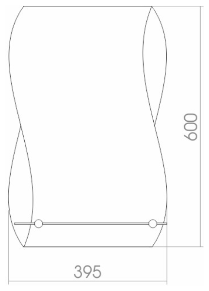 Зеркало Mixline Домино 525470 39.5x60 см без рамы - фотография № 2