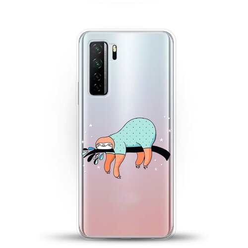 фото Силиконовый чехол ленивец на ветке на huawei nova 7 se andy & paul