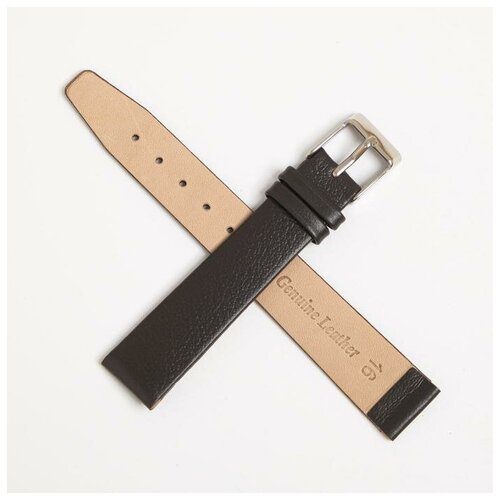 фото Ремешок для часов, мужской, 16 мм, натуральная кожа, коричневый straps