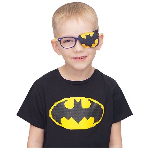 фото Окклюдер на очки "бэтмен" на левый глаз (s) в комплекте 2 шт occlusionkids