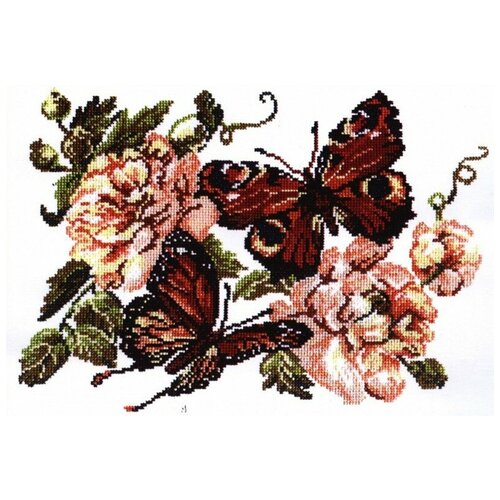 фото Набор пионы и бабочки 20х27 чудесная игла 42-06 20х27 чудесная игла 42-06)