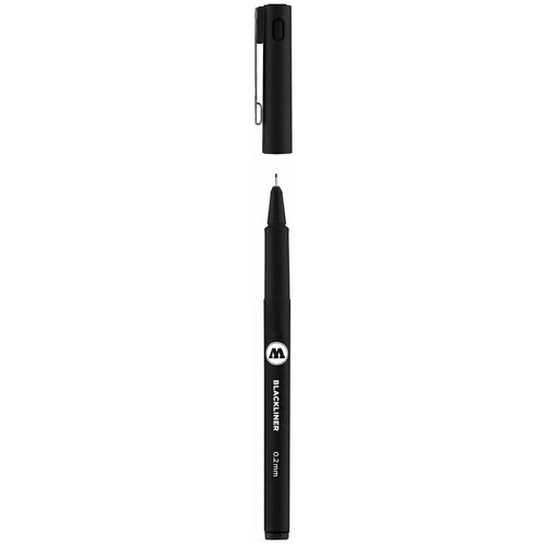 Ручка линер Molotow для скетчинга, иллюстраций, графического дизайна - цвет черный, Blackliner 0,2 мм 703203