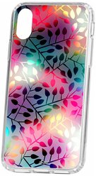 Чехол для Apple iPhone XS / X Kruche print Цветные листья / Чехол для Apple iPhone / чехол с рисунком / чехол с принтом / чехол для айфон / бампер на айфон / чехол накладка для iPhone / противоударная накладка для iPhone / защита для iPhone / защита на айфон / cиликоновый чехол для iphone / пластиковый чехол на iPhone / защитный чехол для iPhone