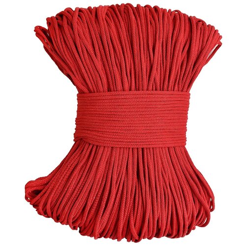 фото Пряжа узелки из питера шнур для рукоделия (вязания, макраме), 100 % хлопок, 840 г, 200 м, 1 шт., красный