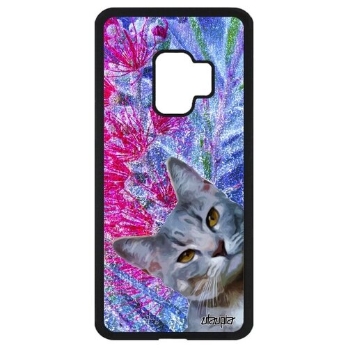 фото Стильный чехол на смартфон // galaxy s9 // "котик" глупый полосатый, utaupia, фуксия