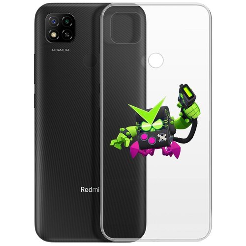 фото Чехол-накладка clear case brawl stars-вирус 8-бит для xiaomi redmi 9c krutoff group