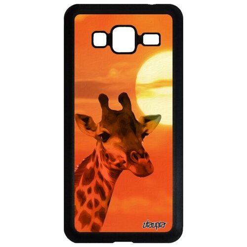фото Ударопрочный чехол на смартфон // samsung galaxy j3 2016 // "жираф" дизайн животные, utaupia, оранжевый
