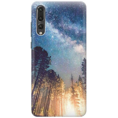 фото Силиконовый чехол на huawei p20 pro / хуавйе п20 про с принтом "млечный путь" gosso