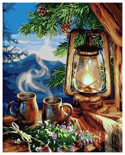 Картина по номерам Colibri Рождественский чай 40х50 см Холст на подрамнике
