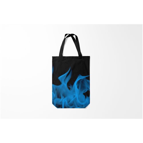 фото Сумка-шоппер / 31х42 см / популярные иллюстрации / другие синий огонь burnettie