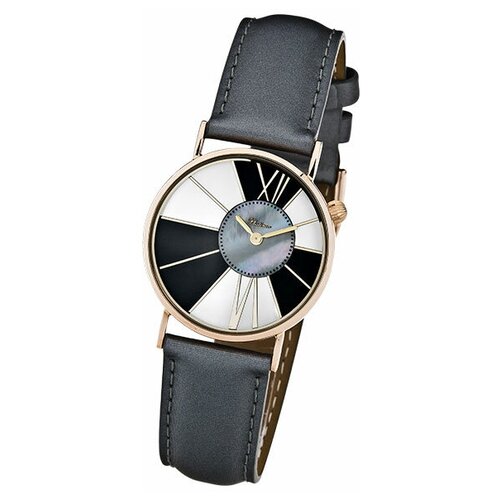 Наручные часы Platinor, золото, белый/черный platinor женские золотые часы оливия арт 97956 414