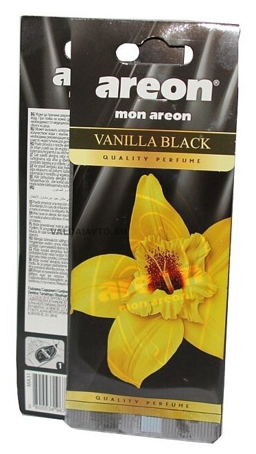 Ароматизатор AREON елочка подвесной MON AREON "VANILA BLACK"