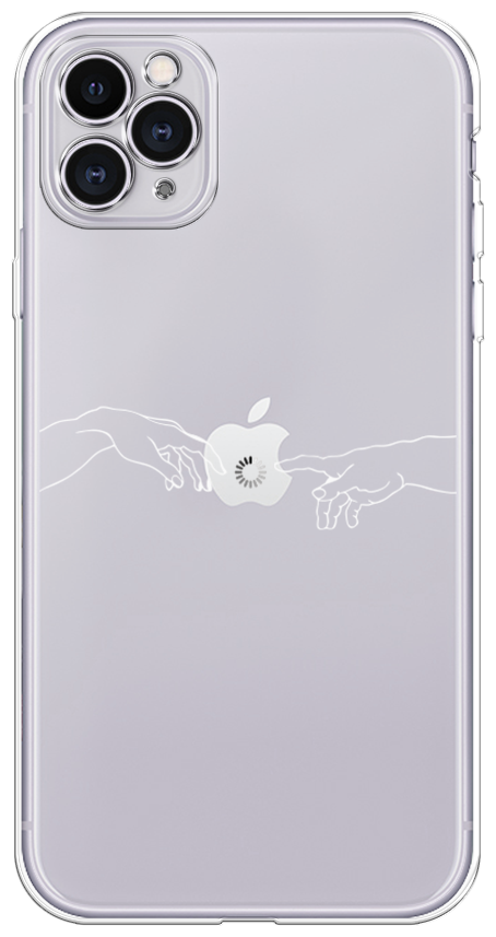 Силиконовый чехол на Apple iPhone 11 Pro Max / Айфон 11 Про Макс "Загрузка творения", прозрачный