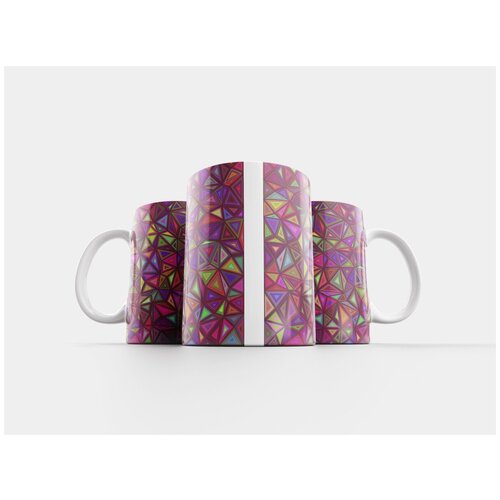фото Кружка "треугольник, фон абстрактный, геометрический" 320 мл lotsprints