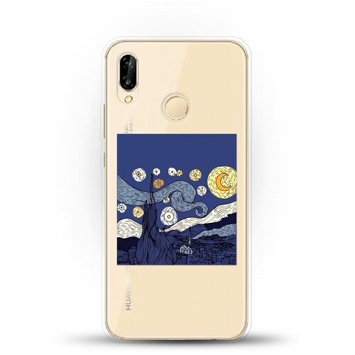 фото Силиконовый чехол ночь на huawei nova 3e andy & paul