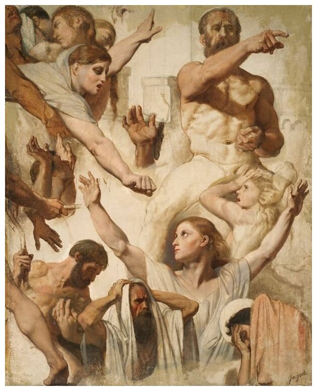 Репродукция на холсте Мученичество святого (1833) Энгр Жан Огюст Доминик 30см. x 37см.