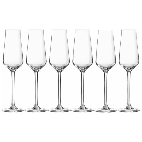 Набор из 6 бокалов для шампанского Sublym, объем 210 мл, хрустальное стекло, Chef&Sommelier, L2762