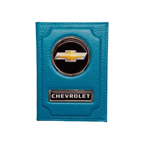 Обложка для автодокументов CHEVROLET 1-6-805, бирюзовый