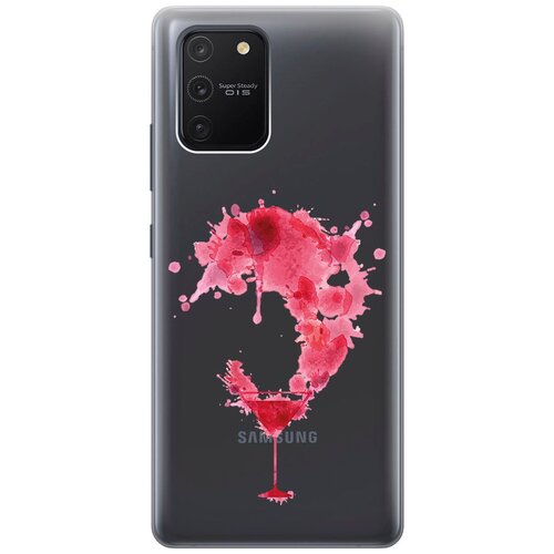 Силиконовый чехол с принтом Cocktail Splash для Samsung Galaxy S10 Lite / Самсунг С10 Лайт матовый чехол cocktail splash для samsung galaxy s10 самсунг с10 с 3d эффектом черный