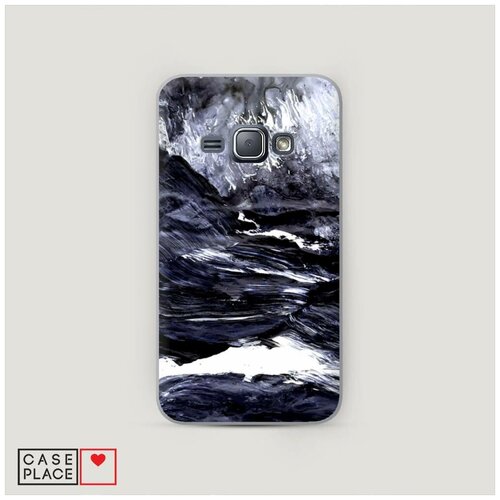 фото Чехол пластиковый samsung galaxy j1 волны, гуашь case place