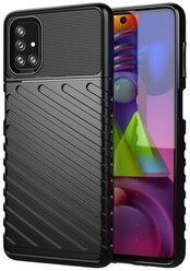 Черный противоударный чехол на Samsung Galaxy M51, серия Onyx от Caseport