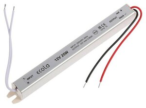 Блок питания для светодиодной ленты Ecola LED strip Power Supply, 25 Вт, 220-12 В, IP20