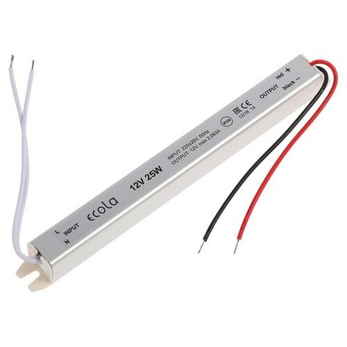 фото Блок питания для светодиодной ленты led strip power supply, 25 вт, 220-12 в, ip20 ecola