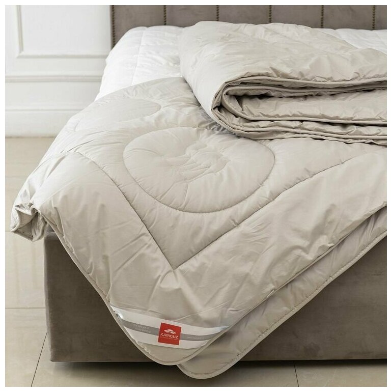 Тёплое одеяло Kariguz Pure Camel, 220х240, шерстяное натуральное одеяло, всесезонное тёплое - фотография № 10