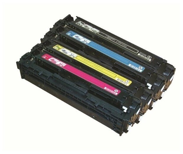 Набор картриджей для hp CP1215, CP1515 CP1518, СМ1312 125A CB540a, CB541a, CB542a, CB543a