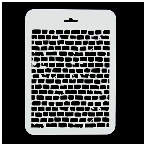 Трафарет фоновый Кирпичи пластик 16х22 см 423₽