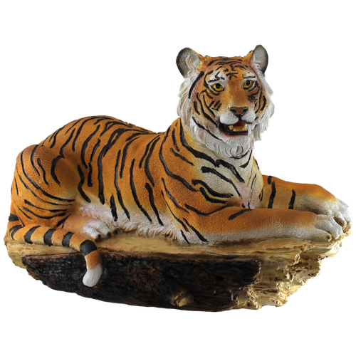 Тигр на бревне L40W18H27,5 см (полистоун)