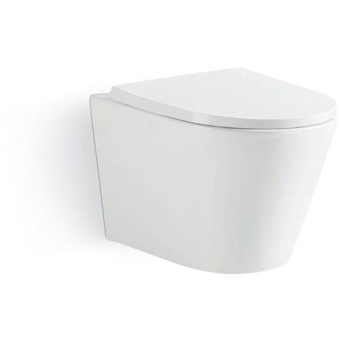 Унитаз подвесной TIMO KERAMIIKKA RIMLESS INARI TK-503, безободковый, с сиденьем микролифт в комплекте