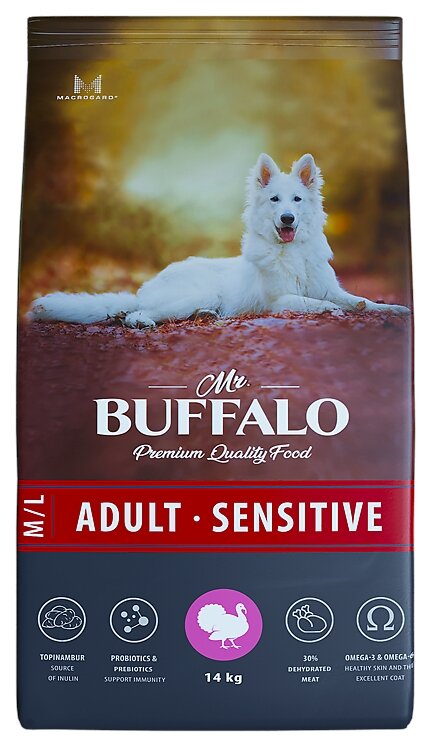 Сухой корм для собак Mr.BUFFALO Adult Sensitive с индейкой
