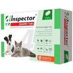 INSPECTOR QUADRO TABS таблетки для собак и кошек весом от 2 до 8 кг против внутренних и внешних паразитов уп. 4 таблетки (1 уп) - изображение